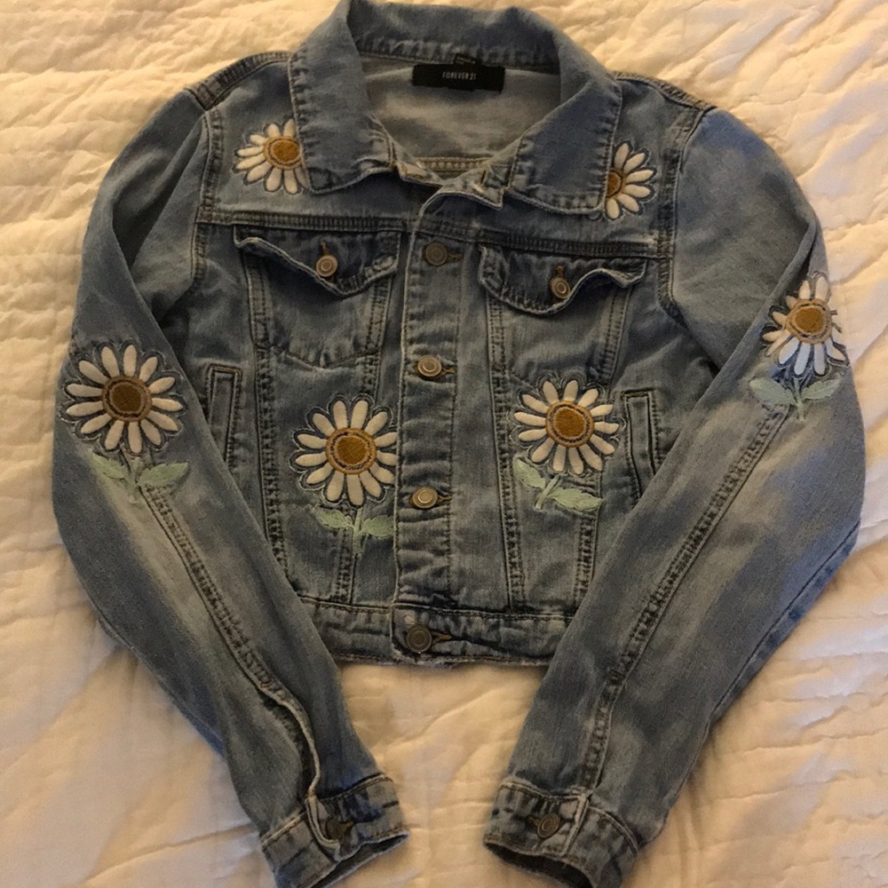 Forever 21 Cropped Jean Jacket